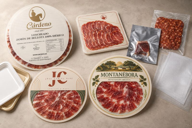 Platos y bandejas impresos para la presentación de productos loncheados